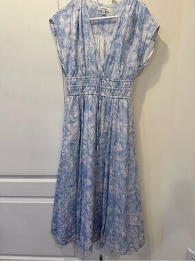 Club Monaco Light Blue Floral Maxi Dress